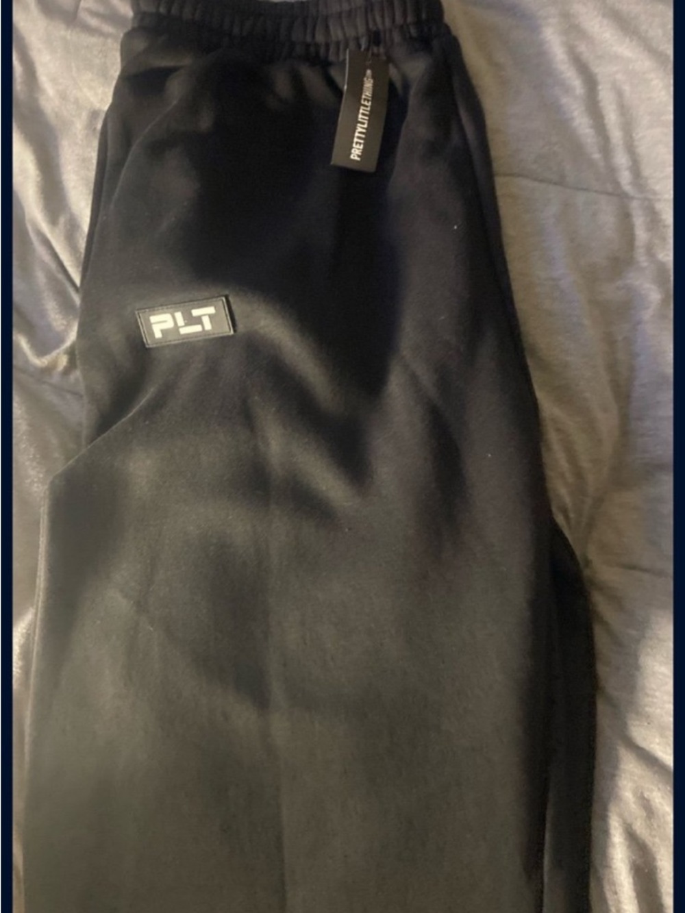 PrettyLittleThing Black Men's Jogger Sweatpants with PLT Patch